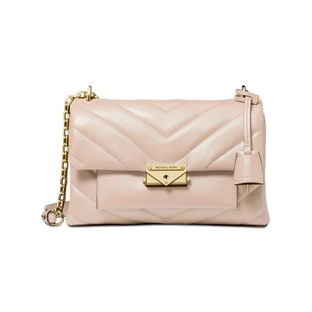 MICHAEL KORS CECE SOFT PINK OUILTED MEDIUM
CHAIN BAG